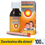 Nurofen pentru copii Forte orange 40 mg/ml, suspensie orală, 3 luni până la 12 ani, 100 ml