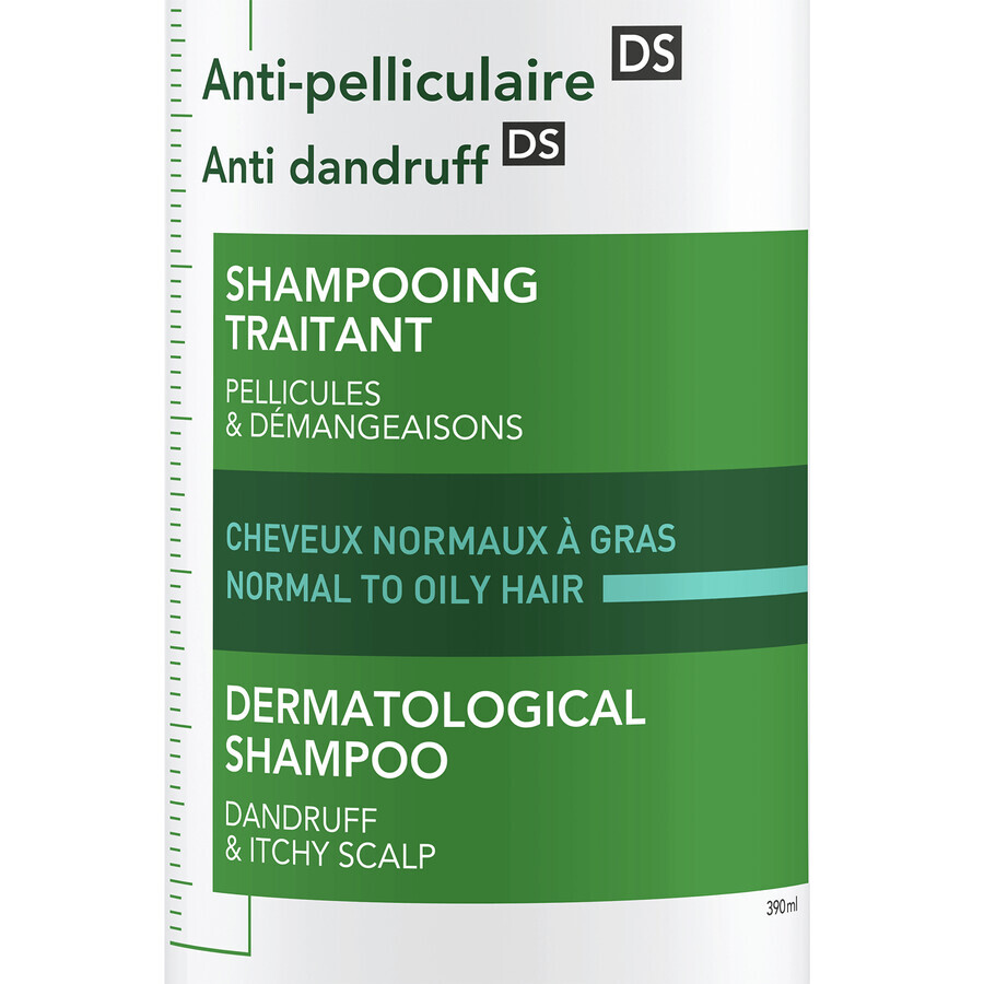 Vichy Dercos Anti Dandruff DS, șampon anti-mătreață, păr normal și gras, 390 ml