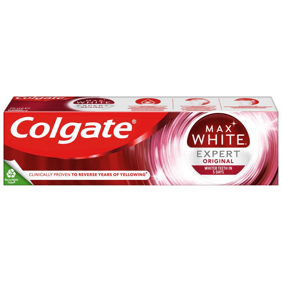 Colgate Max White Expert Original pastă de dinți de albire, 75 ml