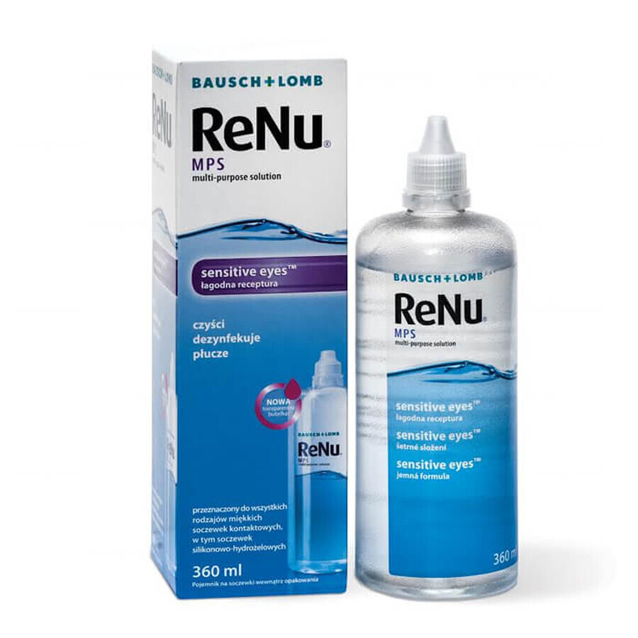 RENU MPS Sensitive, soluție pentru lentile, 360 ml