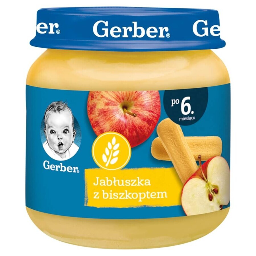 Gerber, Dessert, mela con biscotto, dopo 6 mesi, 125 g