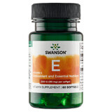 Swanson E, vitamina E 200 UI, 60 capsule gel