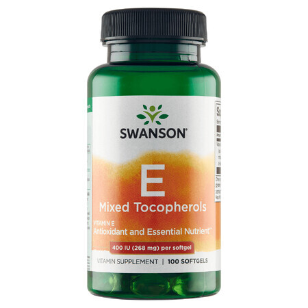 Swanson E Mixed Tocopherols Mixed Tocopherols 100 Gel Capsules