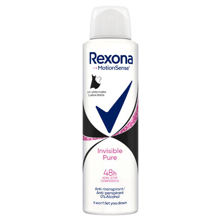 Rexona, spray antiperspirant, Invisible Pure, 150 ml