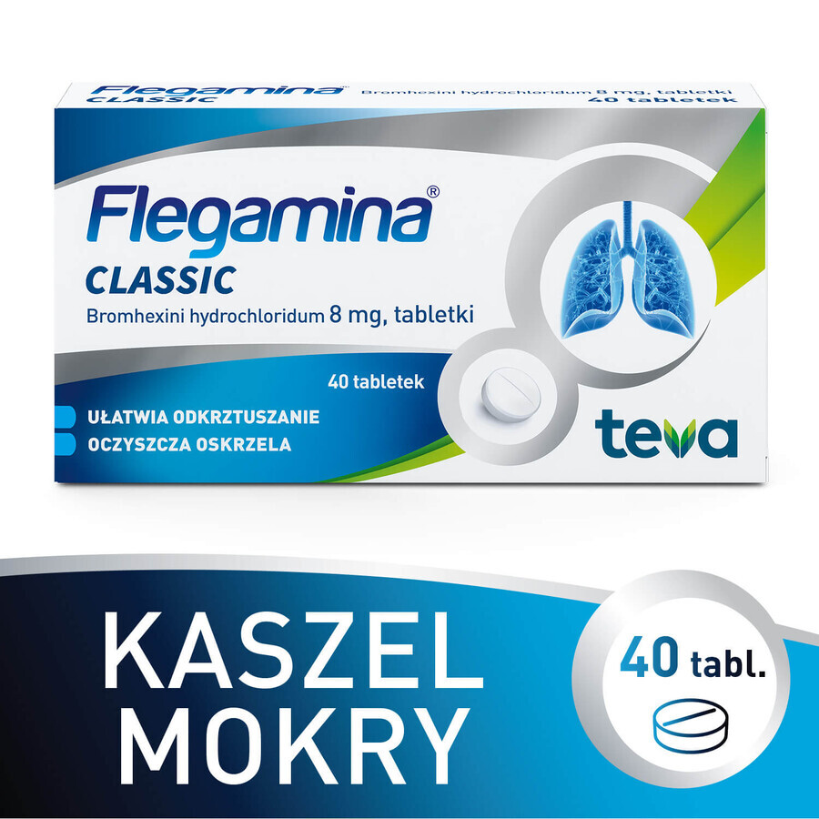 Flegamina Classic 8 mg, 40 compresse