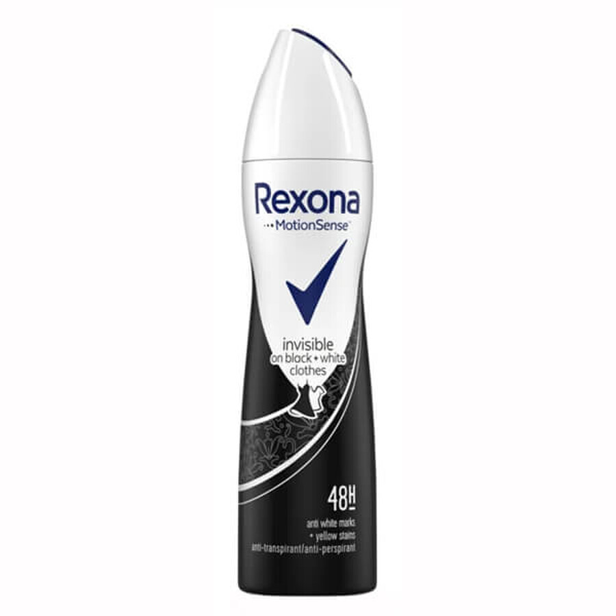 Rexona, Antitranspirant-Spray, Unsichtbar Schwarz &amp; Weiß, 150 ml