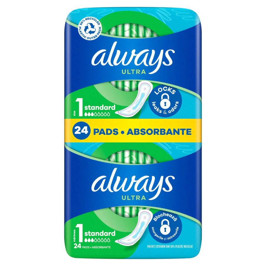 Always Ultra, prosoape sanitare, Standard, 24 buc