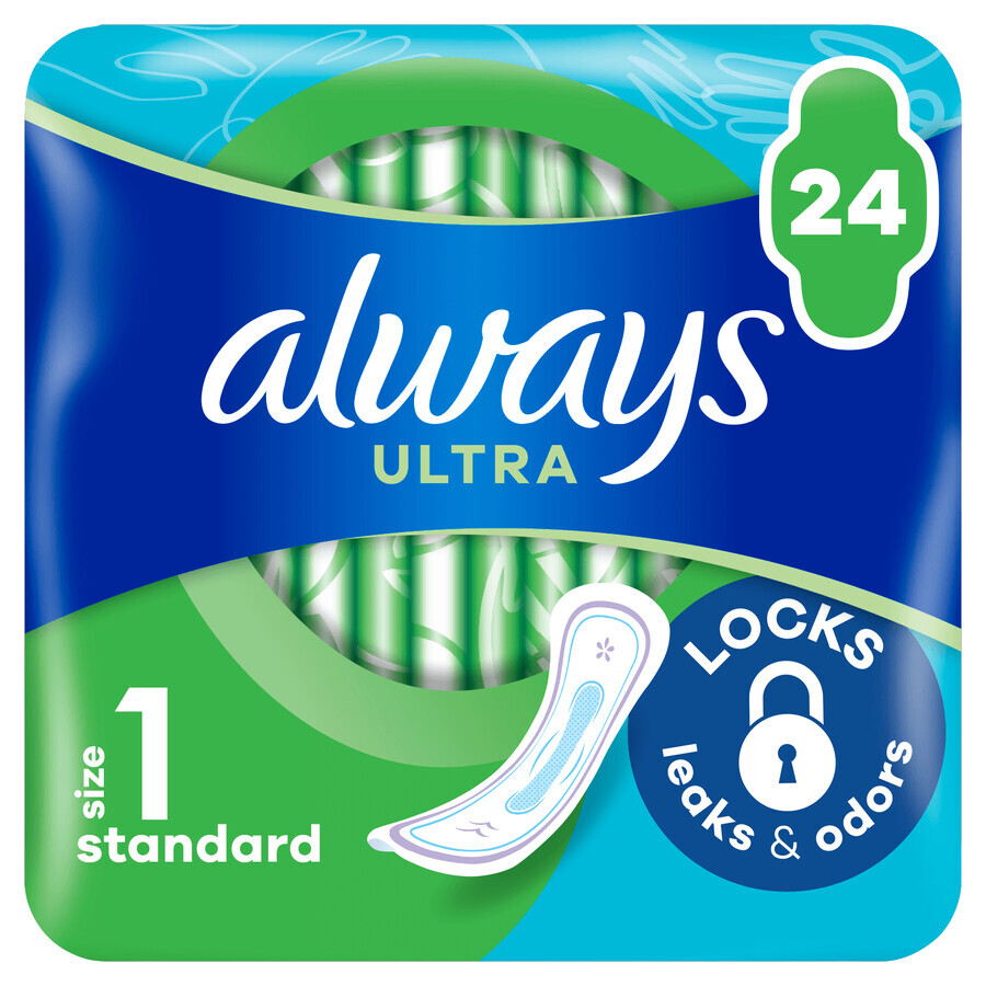 Always Ultra, prosoape sanitare, Standard, 24 buc