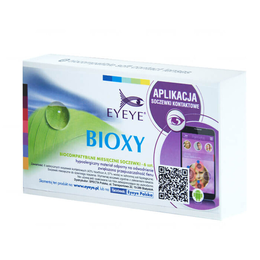 Eyeye Bioxy Kontaktlinsen, 30 Tage, -1.00, 6 Stück