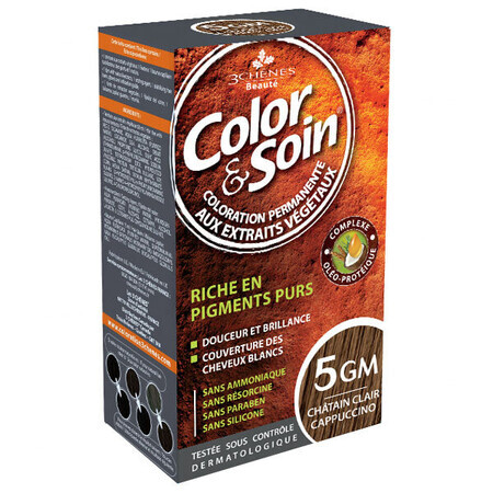 Color&amp;Soin, tinte para el cabello, 5GM, marrón capuchino, 135 ml