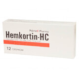 Hemkortin-HC 10 mg + 10 mg, supozitoare rectale, 12 unități