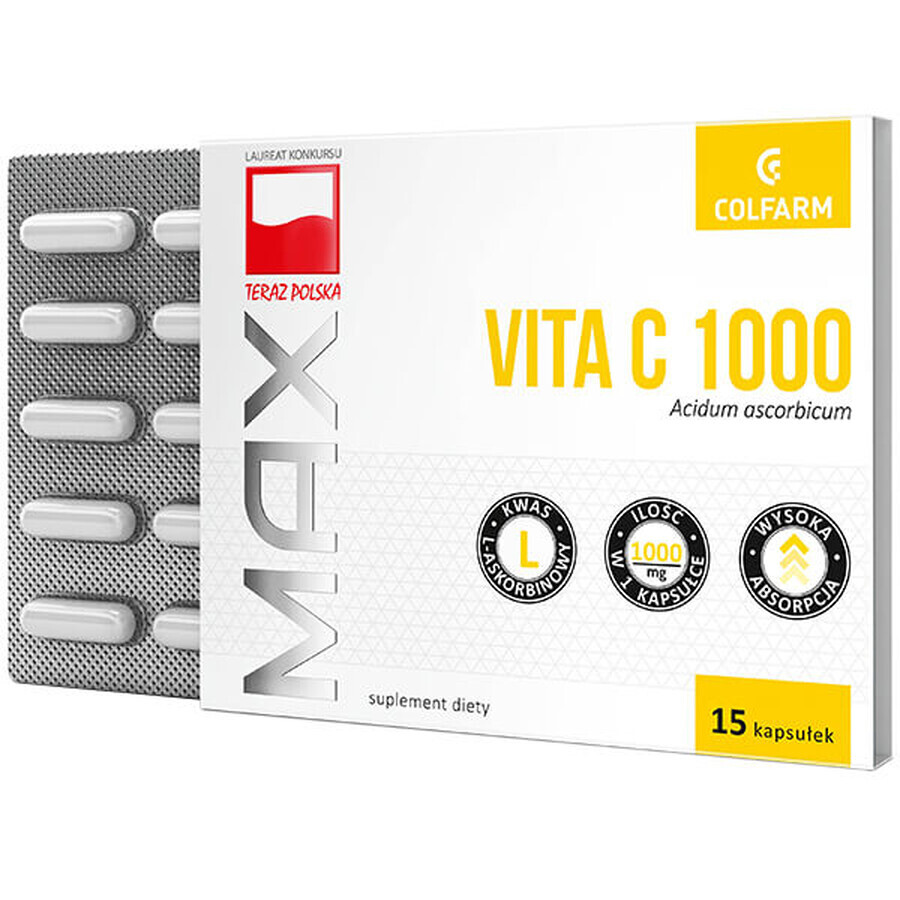 Max Vita C 1000, 15 capsule