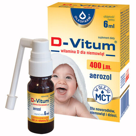 D-Vitum 400 UI, vitamina D pentru sugari, aerosol, 6 ml