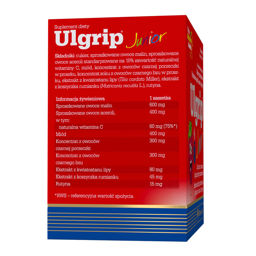 Olimp Ulgrip Junior, goût framboise, 10 sachets