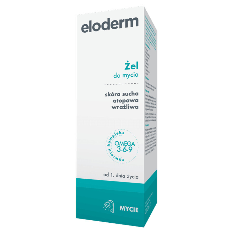 Eloderm Omega 3-6-9, gel de spălare corporală pentru copii și adulți, 200 ml