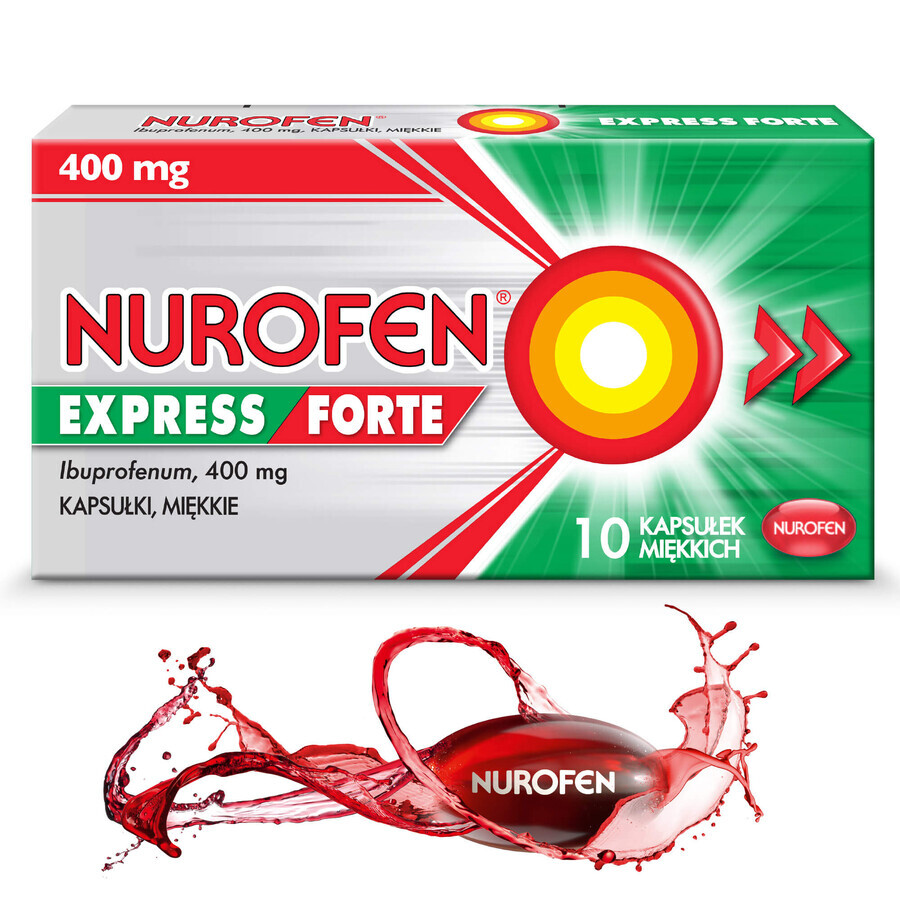 Nurofen Express Forte 400 mg, 10 Weichkapseln