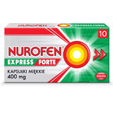 Nurofen Express Forte 400 mg, 10 capsule moi