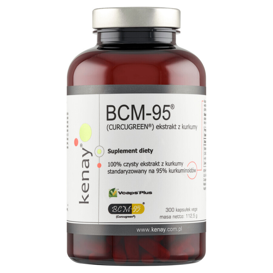 Kenay BCM-95, extract de turmeric, 300 capsule vegetale