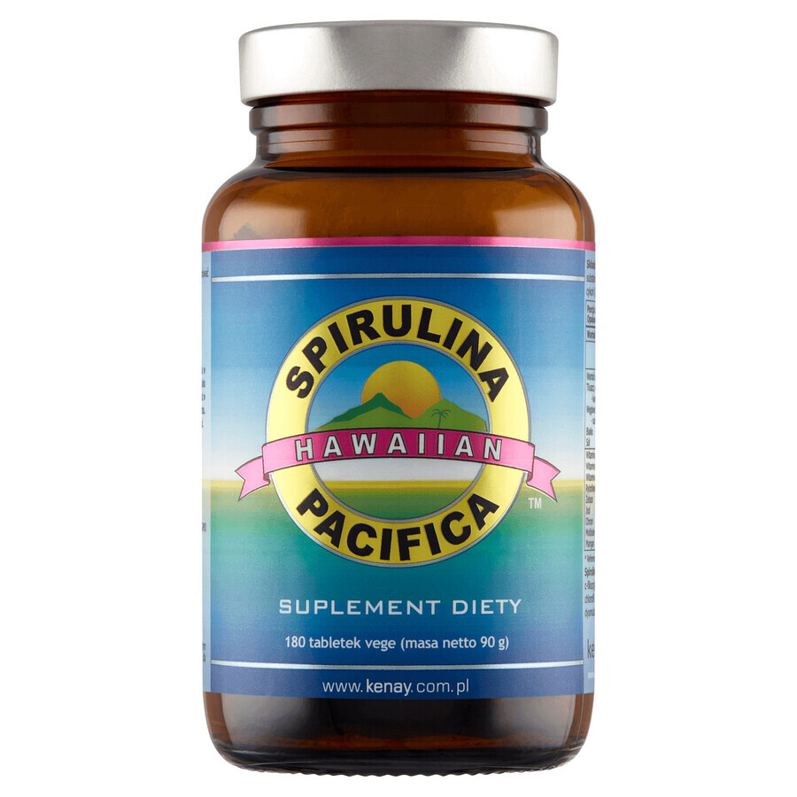 Kenay, Spirulina Pacifica 500 mg, 180 comprimate