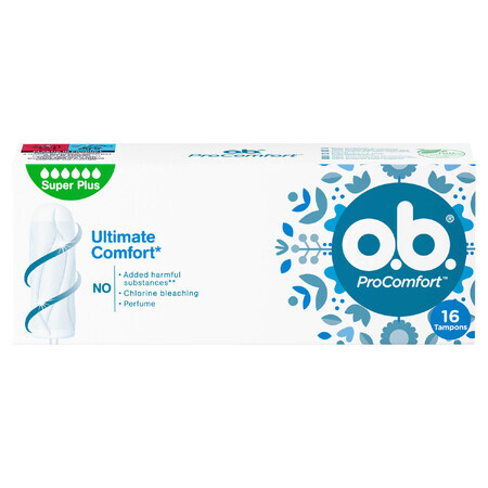 O.B. ProComfort, tampoane sanitare, Super Plus, 16 buc