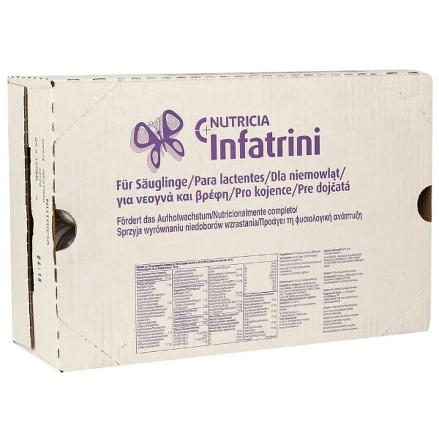 Infatrini, formule nutritionnelle pour nourrissons dès la naissance et enfants, 24 x 125 ml