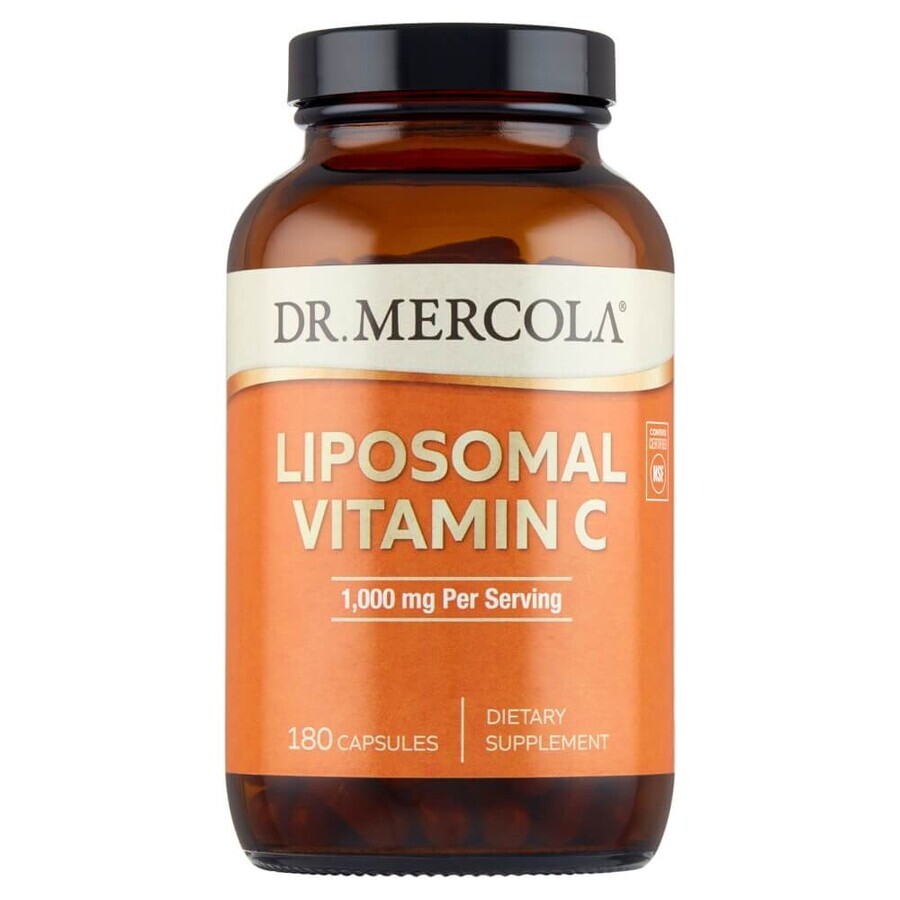 Dr. Mercola Vitamina C lipozomală, vitamina C 1000 mg, 180 capsule