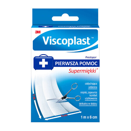 Viscoplast Prestopor, ipsos de tăiere, supersoft, alb, 1 m x 6 cm, 1 buc