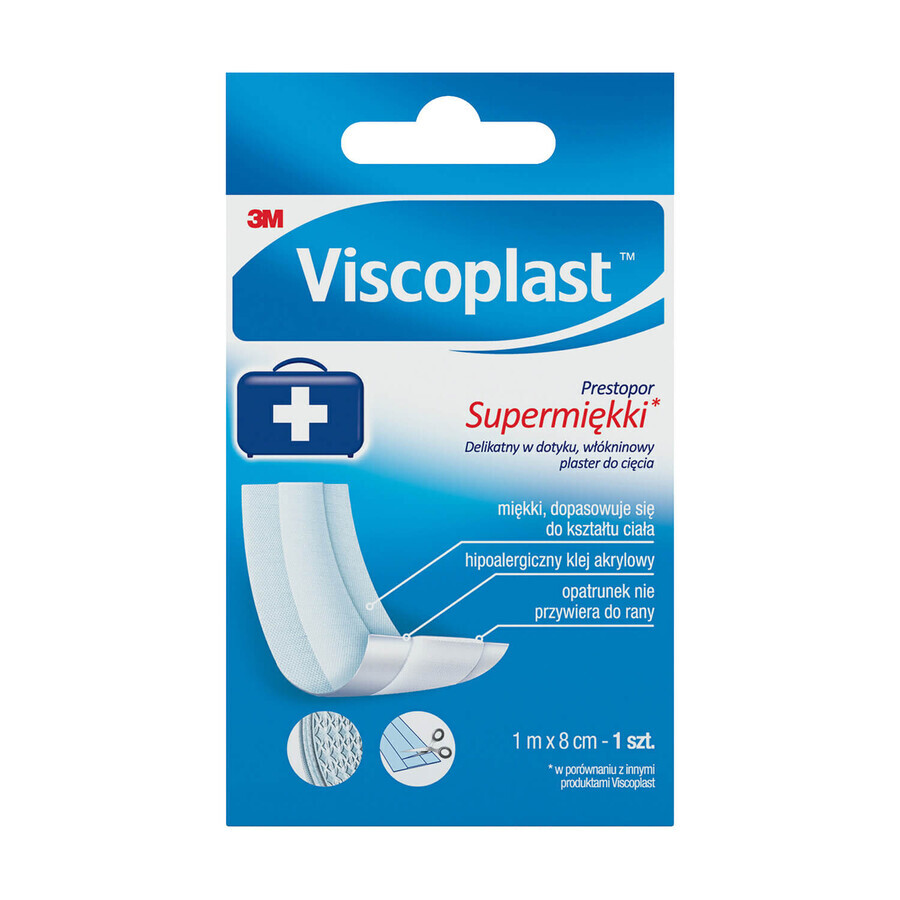 Tencuială Viscoplast Prestopor, albă, pentru tăiere, 1 m x 8 cm, 1 buc