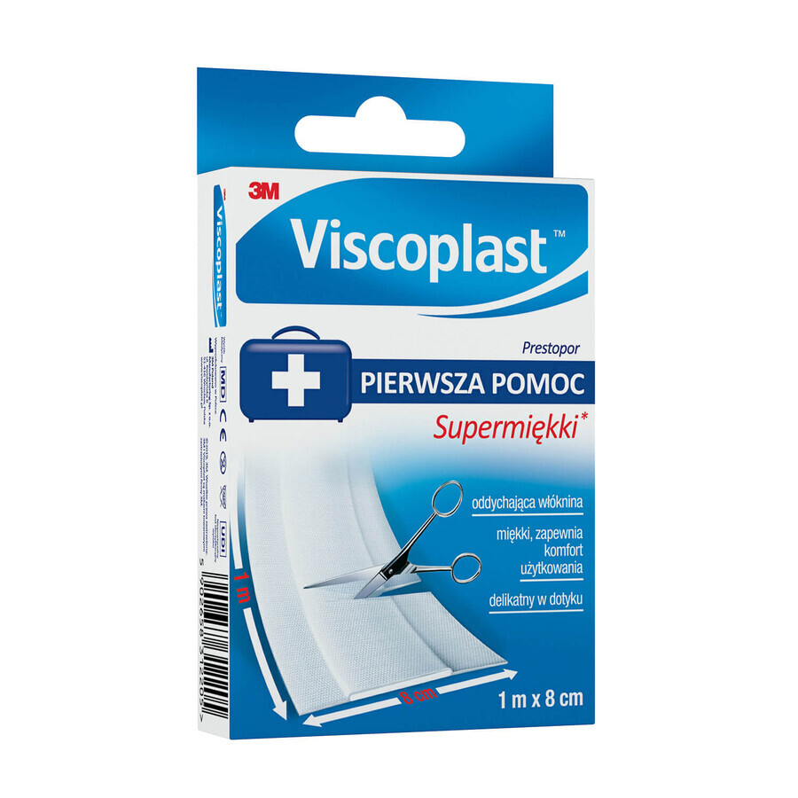 Tencuială Viscoplast Prestopor, albă, pentru tăiere, 1 m x 8 cm, 1 buc