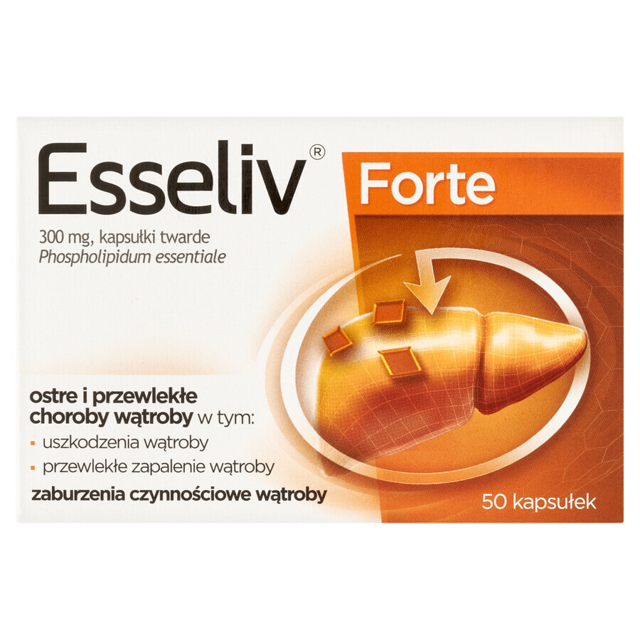 Esseliv Forte 300 mg, 50 cápsulas duras