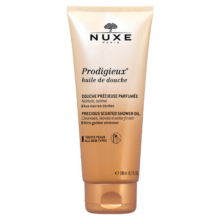 Nuxe Prodigieux, ulei de duș cu particule aurii, 200 ml