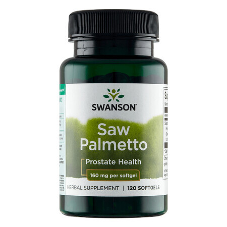 Swanson Saw Palmetto 160 mg, saw palmetto, 120 gel capsules