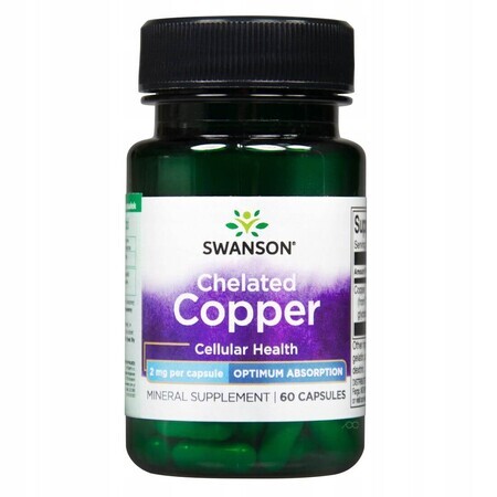 Swanson Albion Cooper, chelato di rame, 60 capsule