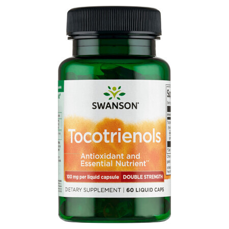 Swanson Tocotrienols Double Strength, Tocotrienols Forte DeltaGold with Annatto, 60 gel capsules