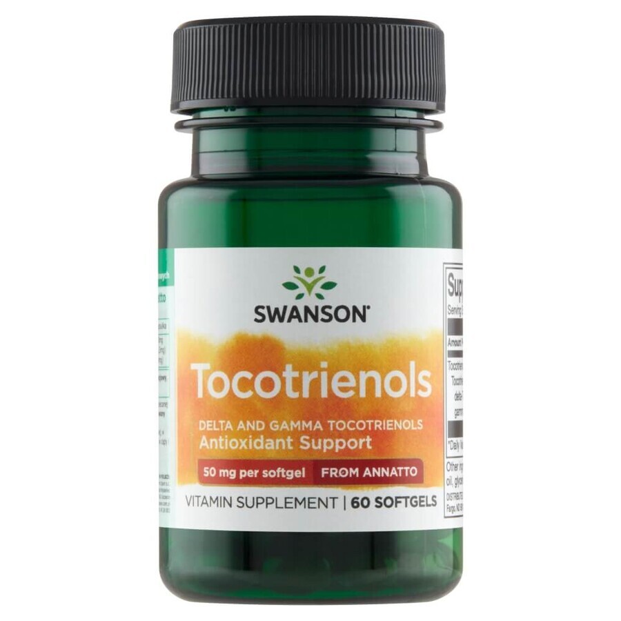 Swanson Tocotrienoli, tocornoli Forte DeltaGold cu Annatto, 60 capsule gel