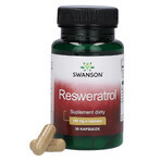 Swanson Resveratrol, resveratrol 250 mg, 30 cápsulas