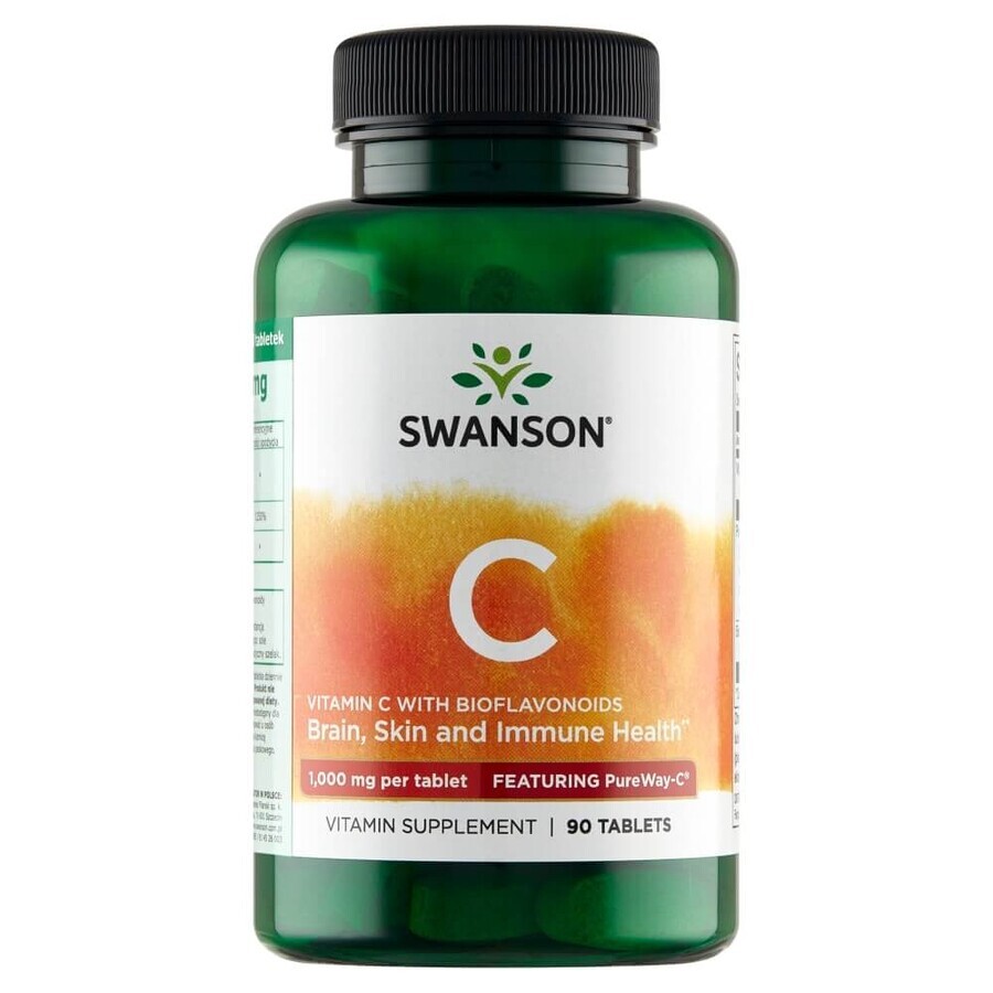 Swanson C, vitamina C 1000 mg con bioflavonoidi, 90 compresse