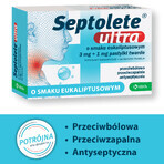 Septolete Ultra cu aromă de eucalipt 3 mg + 1 mg, 16 pastile tari