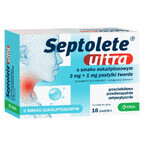 Septolete Ultra cu aromă de eucalipt 3 mg + 1 mg, 16 pastile tari