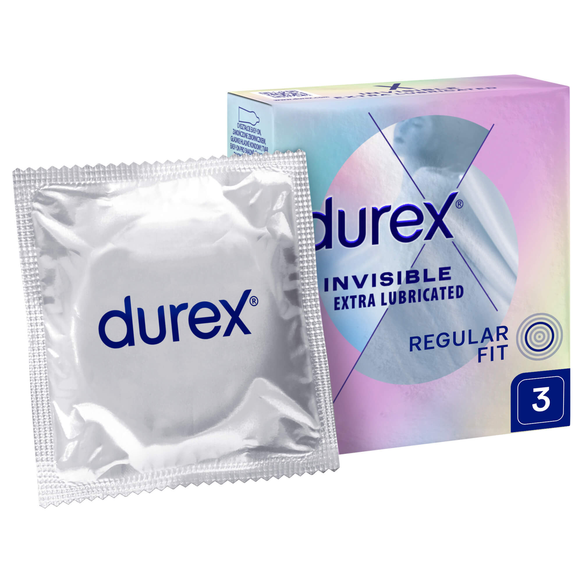 Durex Invisible, prezervative super-subțiri, 3 bucăți