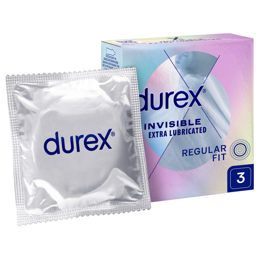 Durex Invisible, preservativi ultrasottili, 3 pezzi