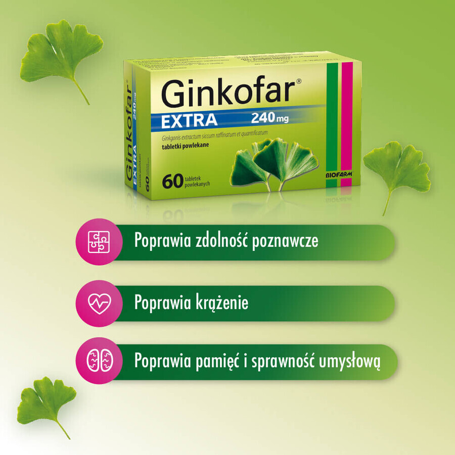 Ginkofar Extra 240 mg, 60 compresse rivestite con film