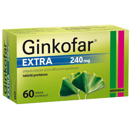 Ginkofar Extra 240 mg, 60 compresse rivestite con film