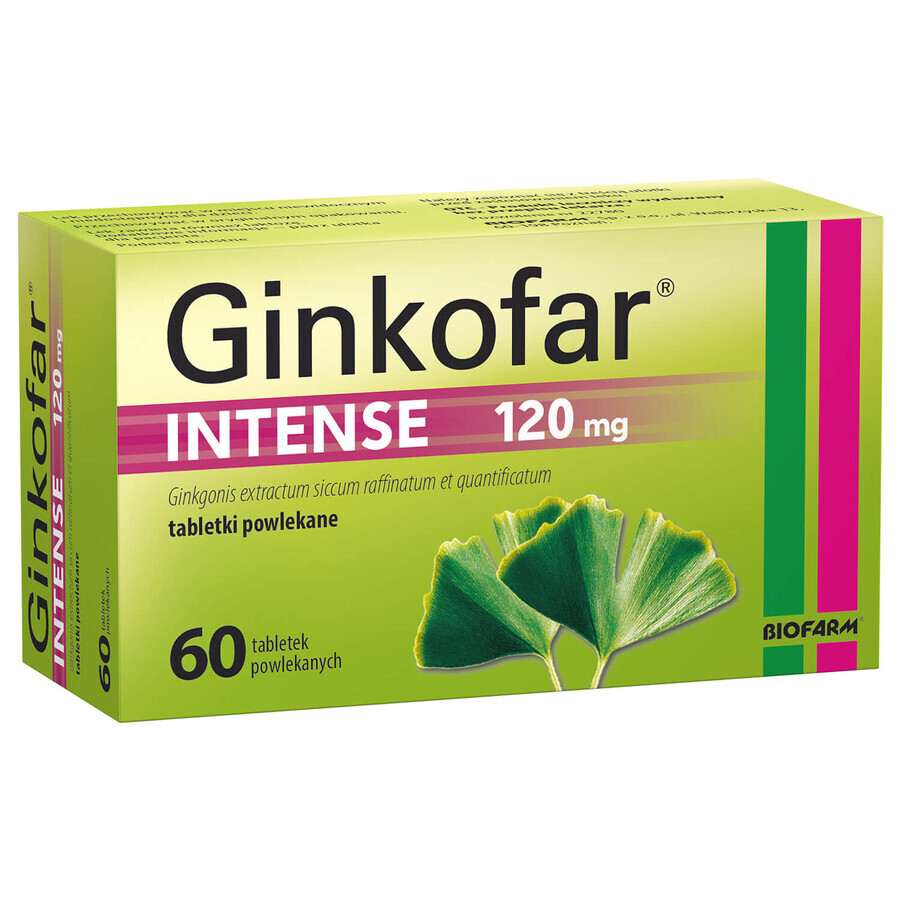 Ginkofar Intense 120 mg, 60 comprimate filmate