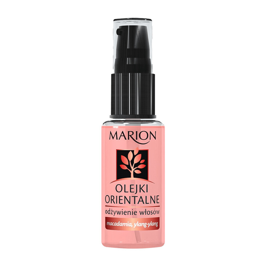 Marion, huiles orientales nourrissantes pour les cheveux, macadamia et ylang-ylang, 30 ml