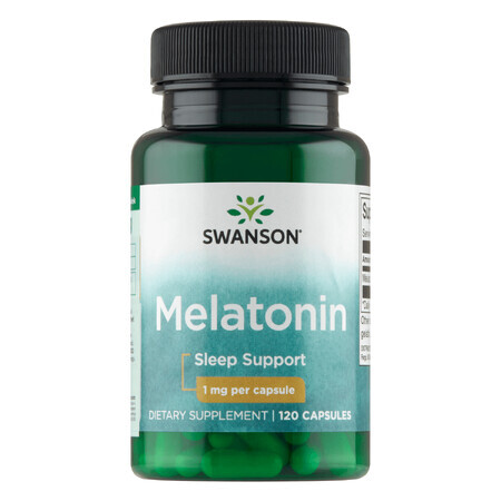 Swanson Melatonin, mélatonine 1 mg, 120 gélules