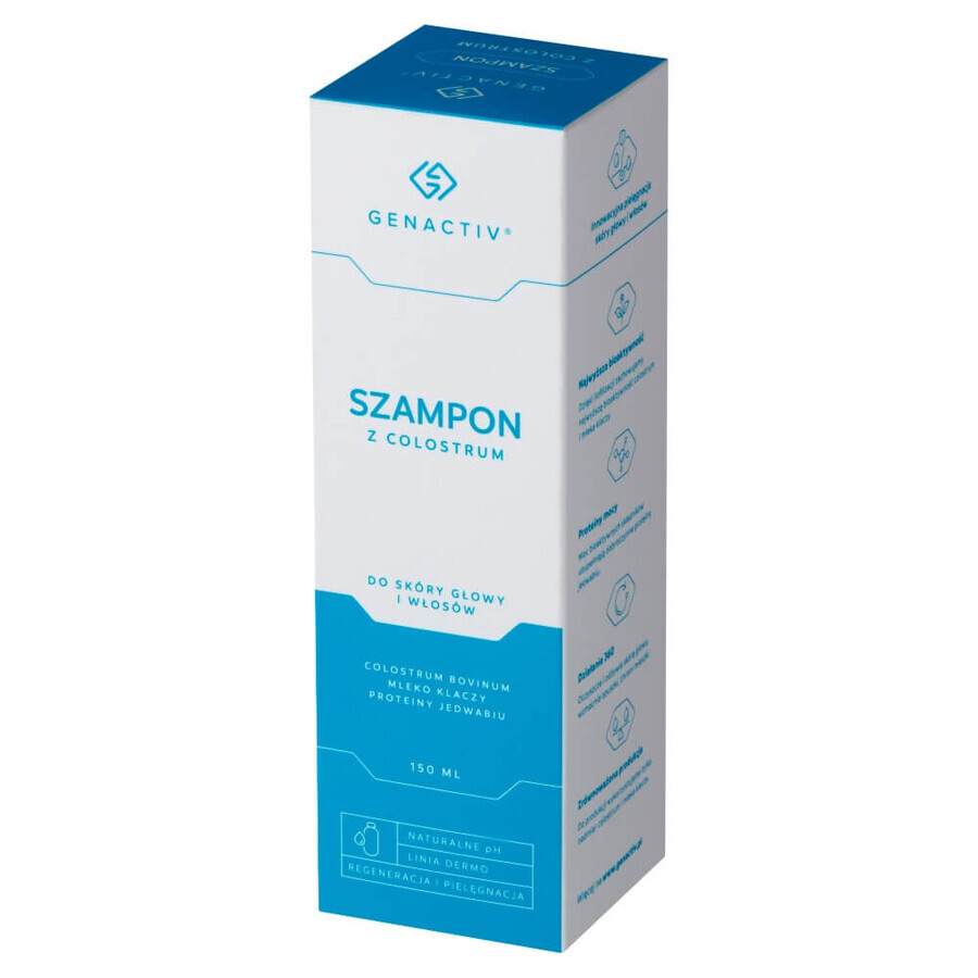 Genactiv, șampon cu colostru pentru scalp și păr, 150 ml