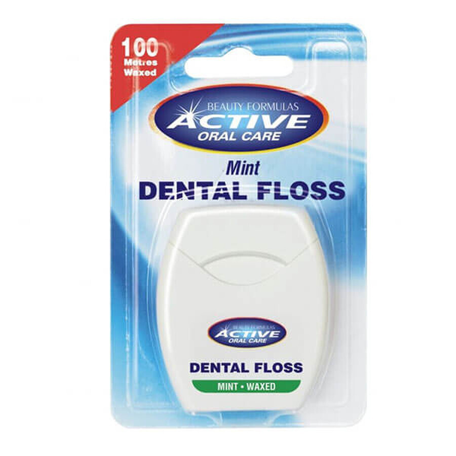 Beauty Formulas Active Oral Care, ață dentară, mentă cerată, 100 m