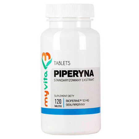 MyVita Piperine extrait standardisé, 120 comprimés