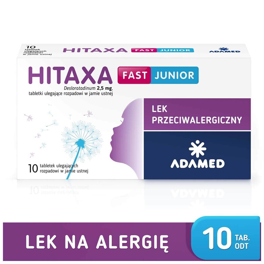 Hitaxa Fast Junior 2,5 mg, 10 comprimate cu dezintegrare orală